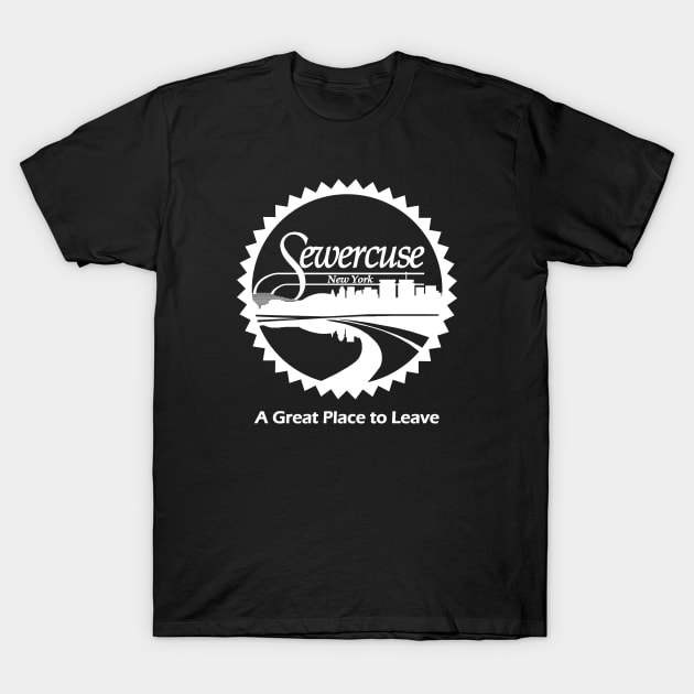 Sewercuse Logo white text T-Shirt by Lumooncast